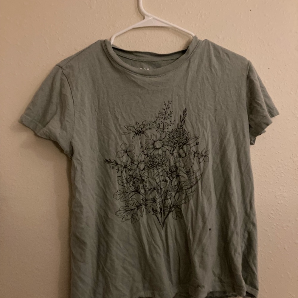 Flower shirt green